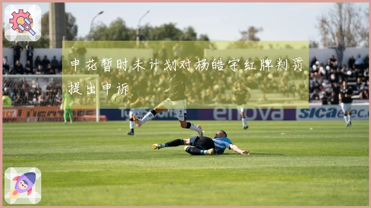申花暂时未计划对杨皓宇红牌判罚提出申诉